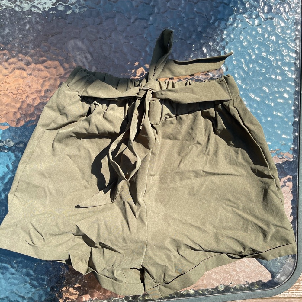 army green comfy shorts